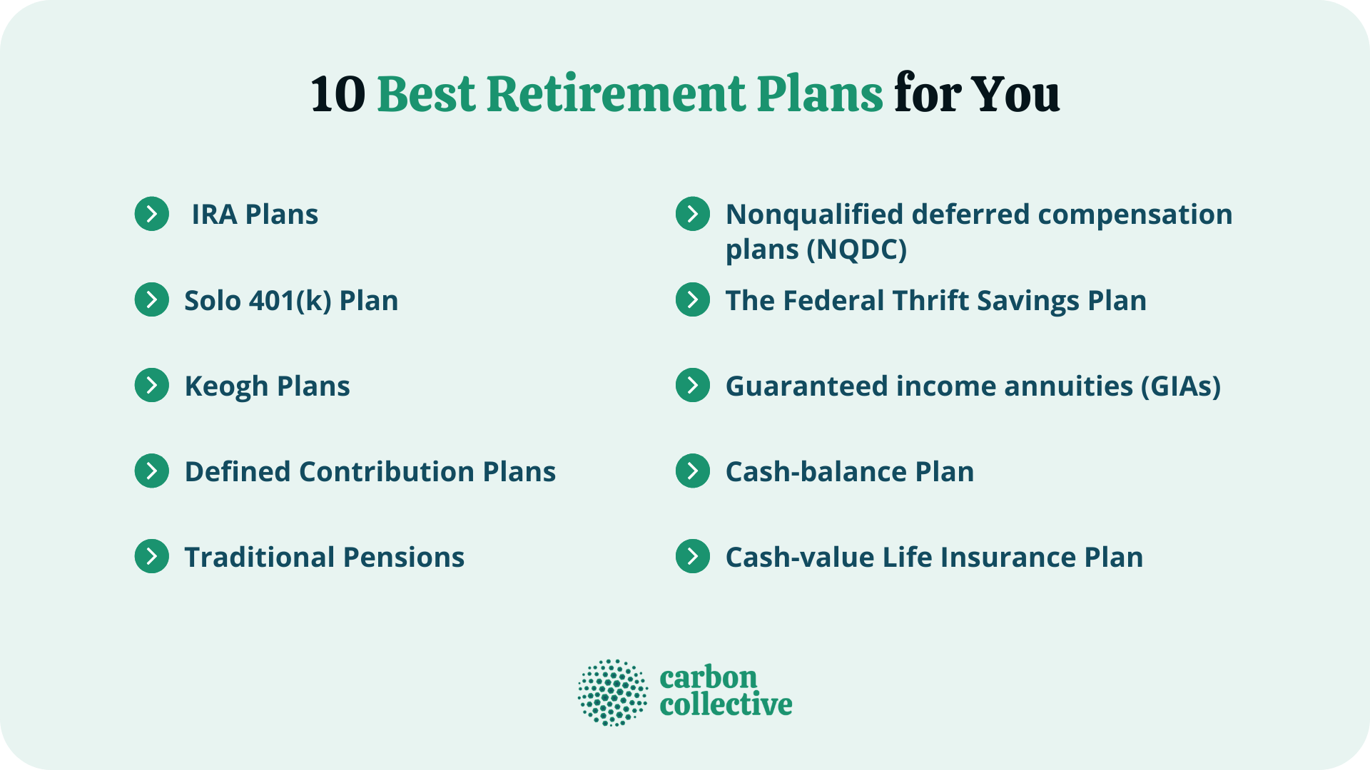 The 10 Best Retirement Plans | Choosing The Right One For You